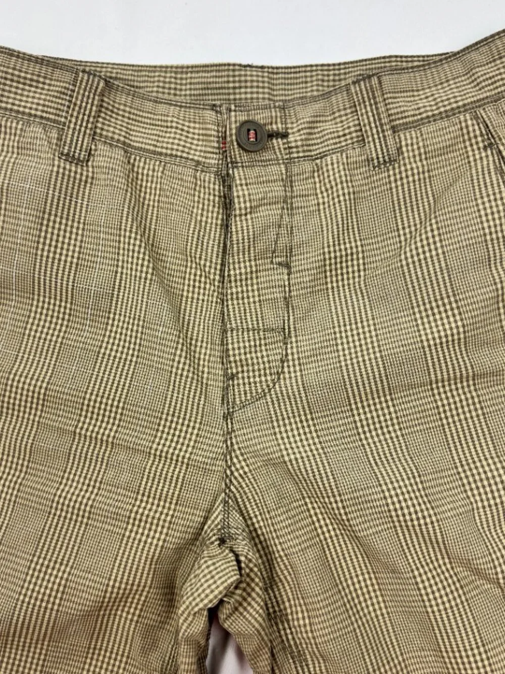THE NORTH FACE Mens Brown Plaid Cargo Casual Shorts 11
